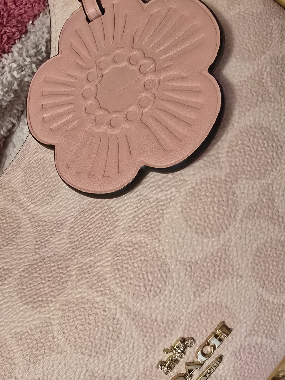 Coach Pink Powder Emily Shoulder Bag Crossbody With Charms